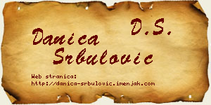 Danica Srbulović vizit kartica